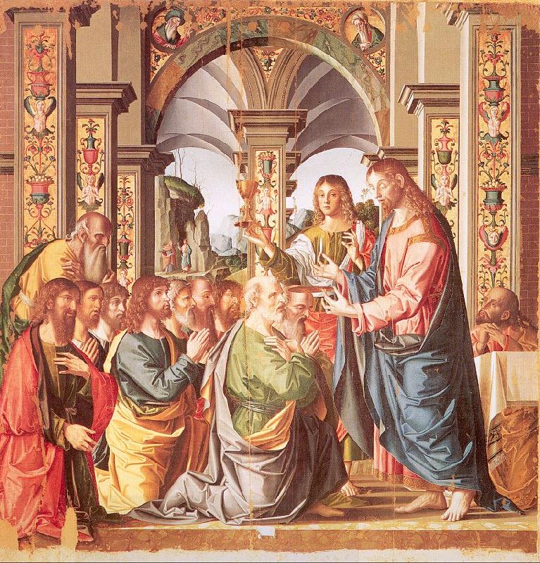 Palmezzano, Marco The First Communion of the Apostles oil painting picture